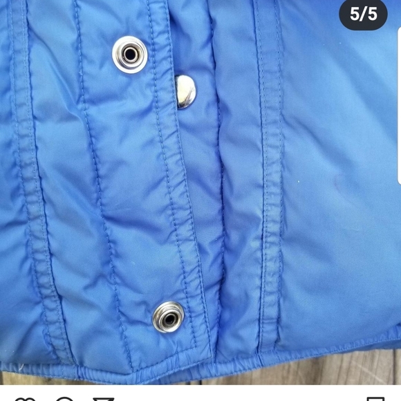 Vintage  Winter Down-Filled Puffer Vest JCP PENNEY snaps Medium OLD SCHOOL SKI - Picture 5 of 5